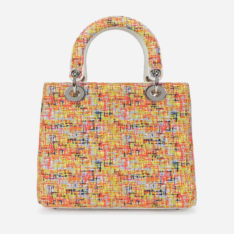 Pre-owned Dior bag Lady Medium Tweed Multicolour Multicolour | Sell your designer bag on Saclab.com