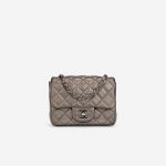 Chanel Timeless Mini Square Lamb Grey Metallic