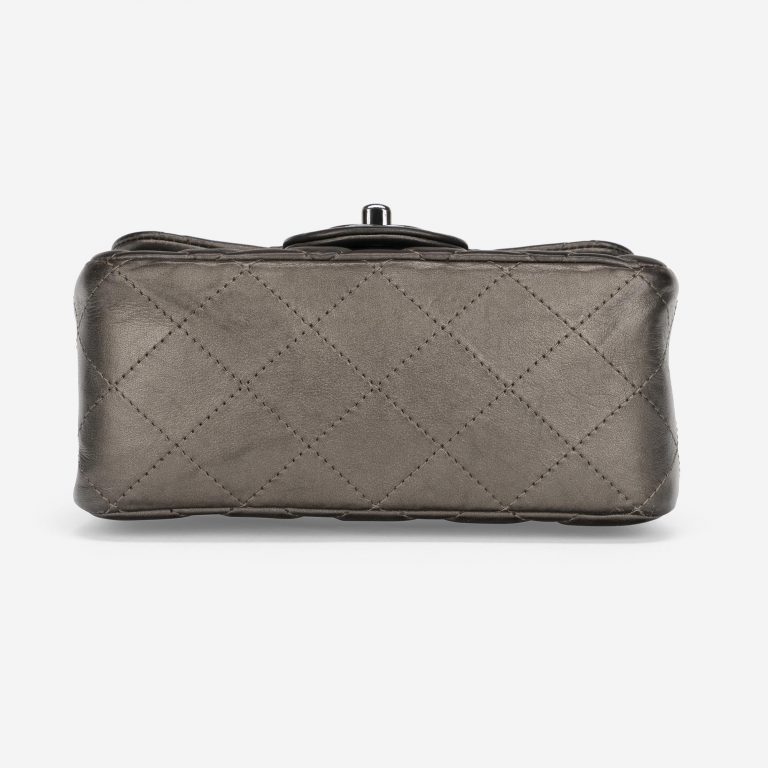 Chanel Timeless Mini Square Lamb Grey Metallic