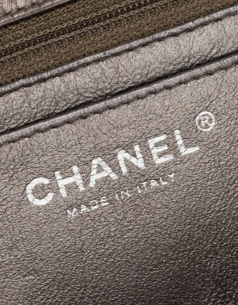 Chanel Timeless Mini Square Lamb Grey Metallic