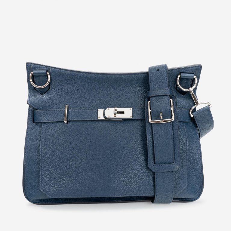 Pre-owned Hermès bag Jypsiere 34 Togo Blue Blue | Sell your designer bag on Saclab.com