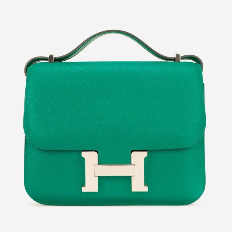 Pre-owned Hermès bag Constance 18 Evercolor Vert Vertigo Green | Sell your designer bag on Saclab.com