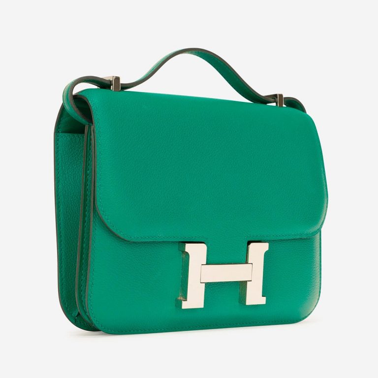 Pre-owned Hermès bag Constance 18 Evercolor Vert Vertigo Green | Sell your designer bag on Saclab.com