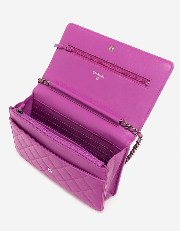 Chanel Boy Wallet On Chain Lambskin Pink Inside