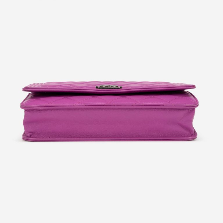 Chanel Boy Wallet On Chain Lambskin Pink Bottom