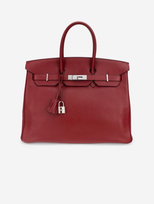 Pre-owned Hermès bag Birkin 35 Togo Rouge Grenat Red | Sell your designer bag on Saclab.com