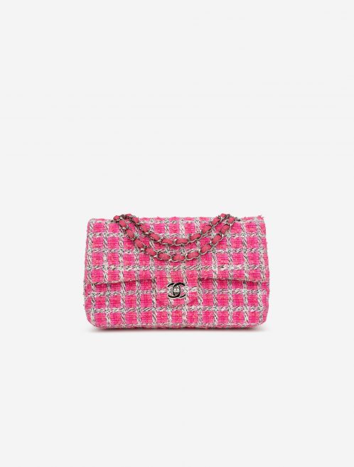 Pre-owned Chanel bag Timeless Medium Tweed Pink / White Pink, White | Sell your designer bag on Saclab.com