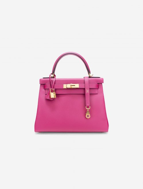 Hermès Kelly 28 Veau Madame Rose Pourpre