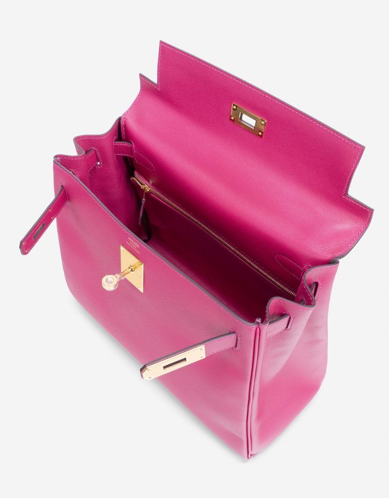 Hermès Kelly 28 Veau Madame Rose Pourpre