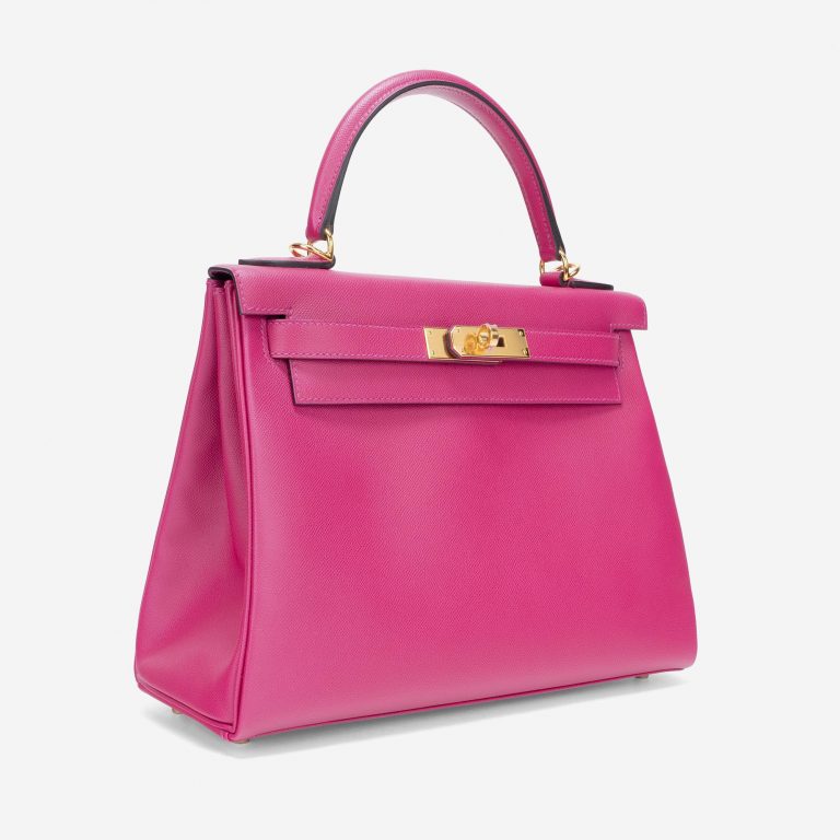 Hermès Kelly 28 Veau Madame Rose Pourpre