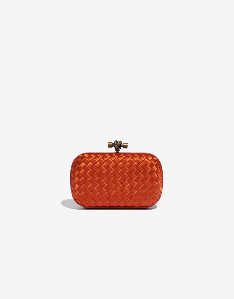 Bottega Veneta Knot Clutch Silk Orange