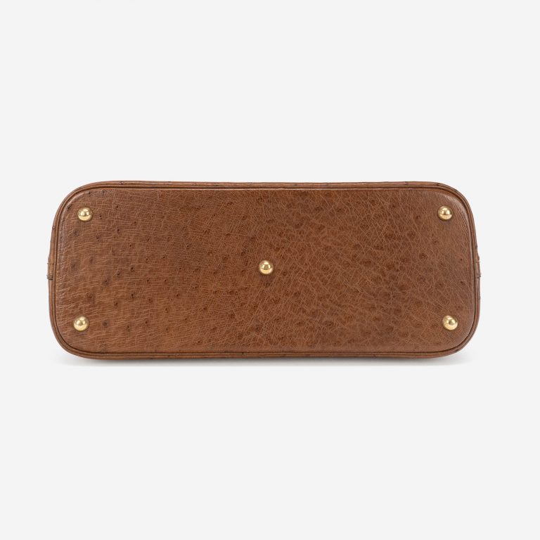Hermès Vintage Bolide 37 Ostrich Tabacco Bottom