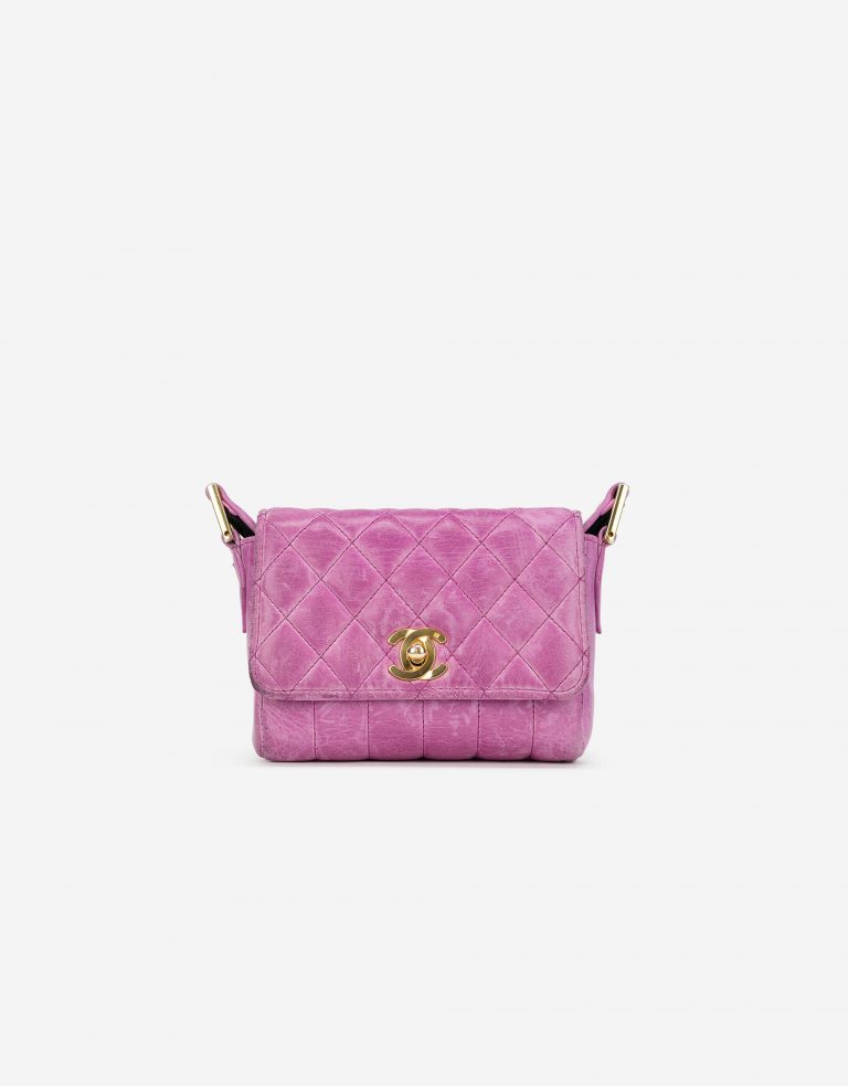 Vintage Chanel Timeless Micro Bag Calfskin Pink Front