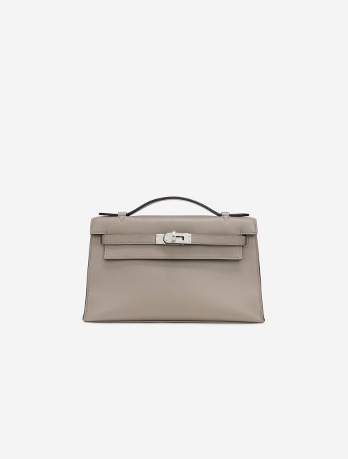 Hermès Kelly Pochette Swift Gris Asphalte Front