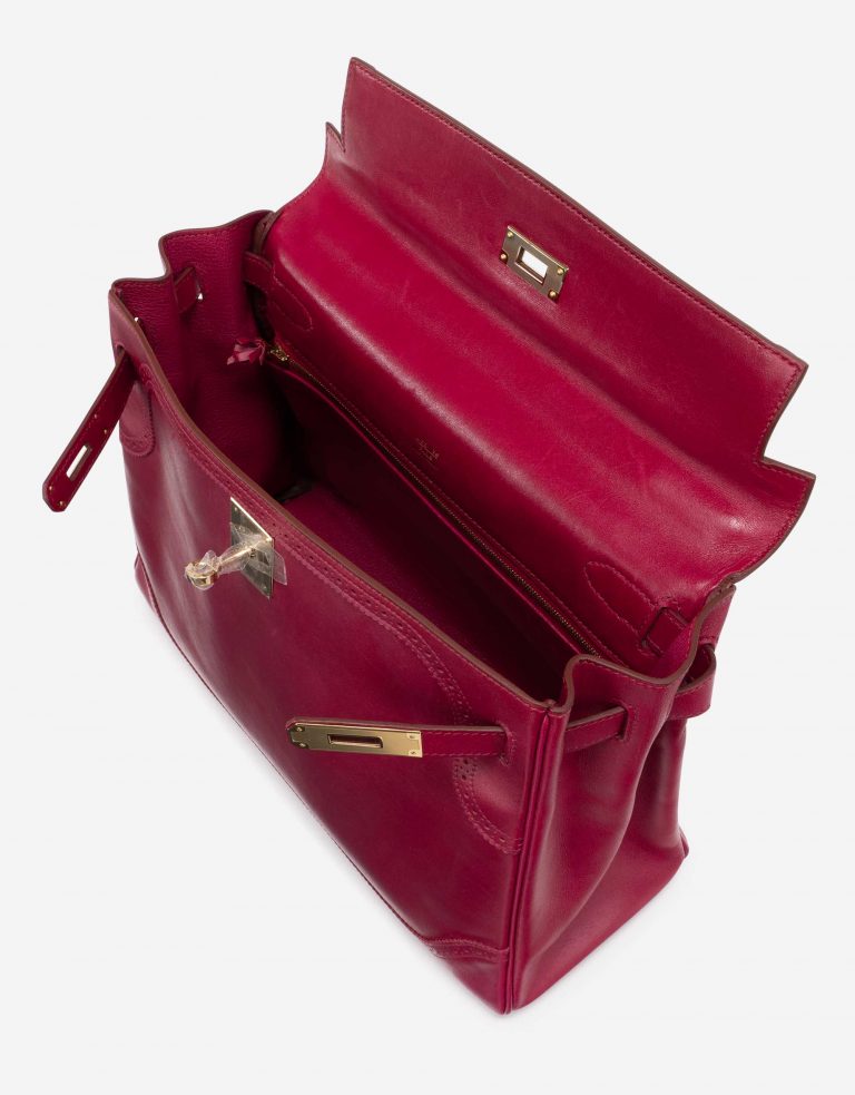 Hermès Kelly 32 Ghillies Tadelakt Rubis