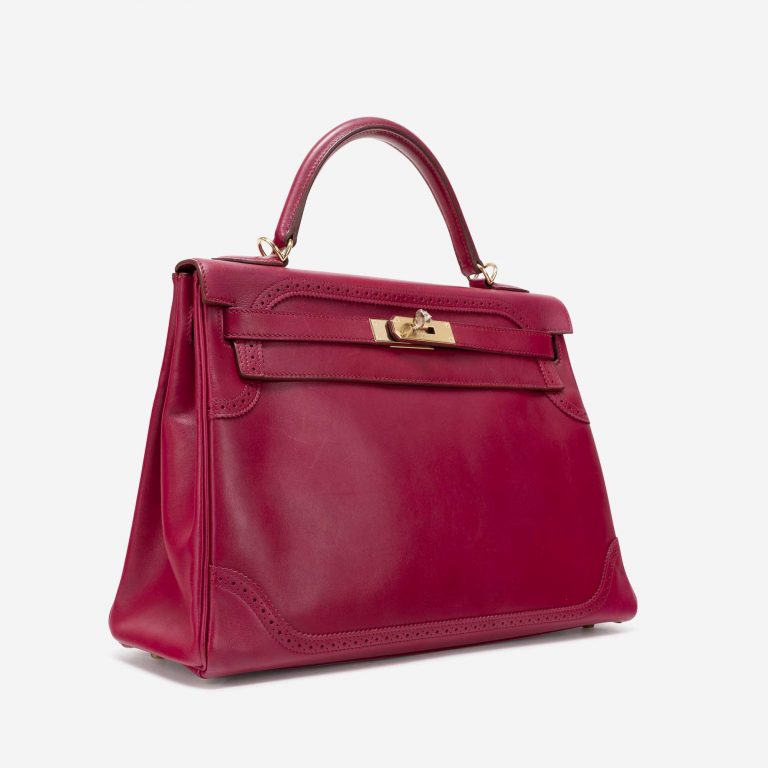Hermès Kelly 32 Ghillies Tadelakt Rubis