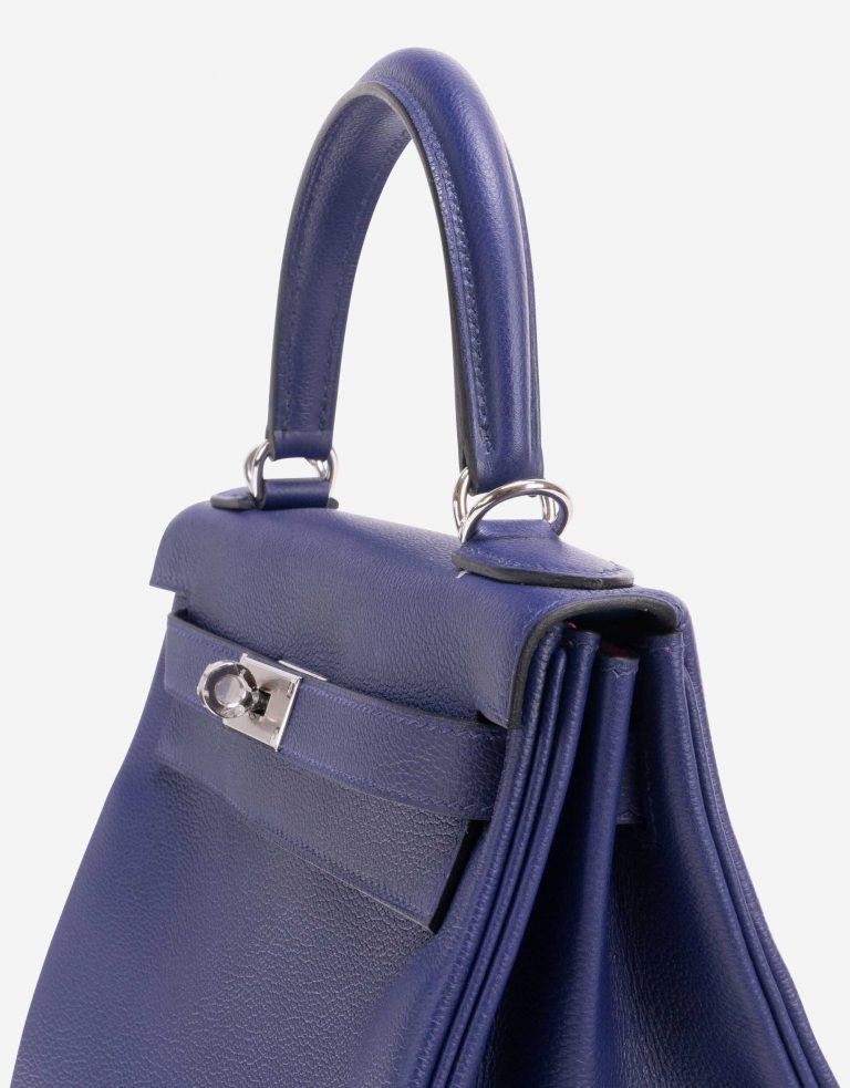 Hermès Kelly 28 Verso Evercolor Blue Encre / Magnolia