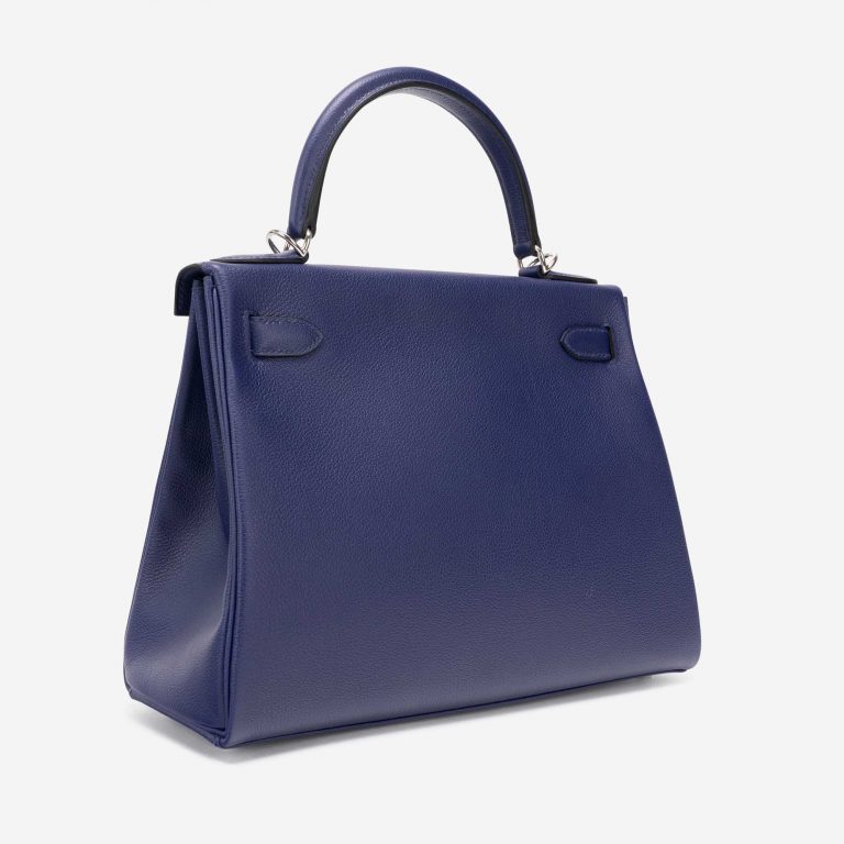 Hermès Kelly 28 Verso Evercolor Blue Encre / Magnolia