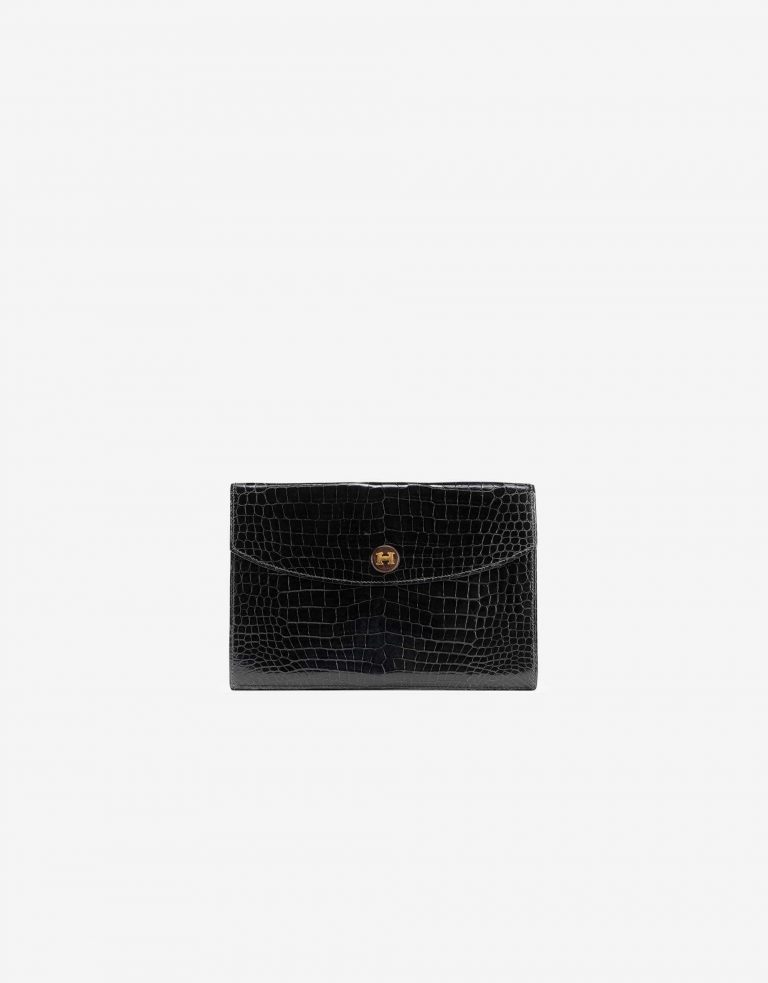 Hermès Rio Porosus Crocodile Black