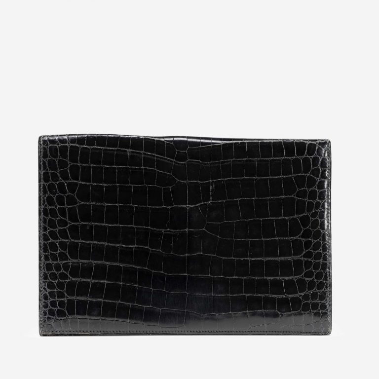 Hermès Rio Porosus Crocodile Black
