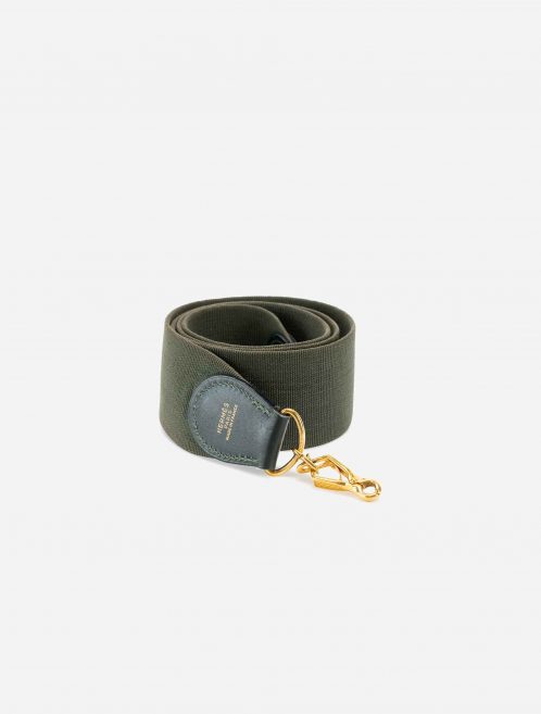 Hermès Shoulder Strap Canvas / Box Vert Anglais