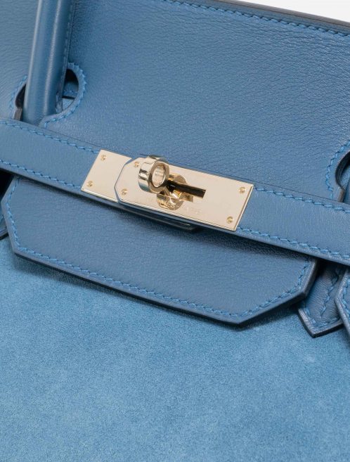 Hermès Birkin 40 Suede Grizzly Blue Thalassa