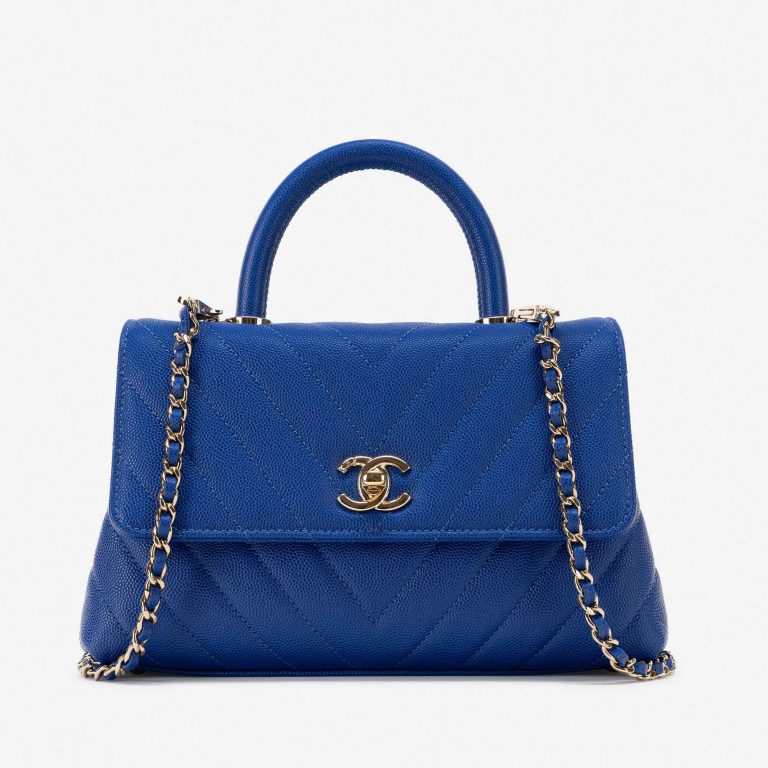Chanel Timeless Handle Small Caviar Blue
