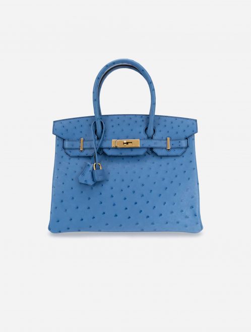 Hermès Birkin 30 Ostrich Blue Mykonos
