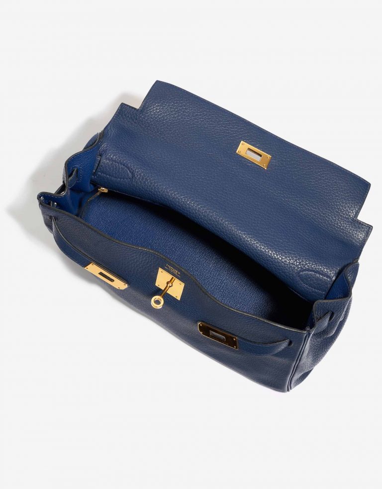 Pre-owned Hermès bag Kelly 32 Togo Blue de Prusse Blue | Sell your designer bag on Saclab.com