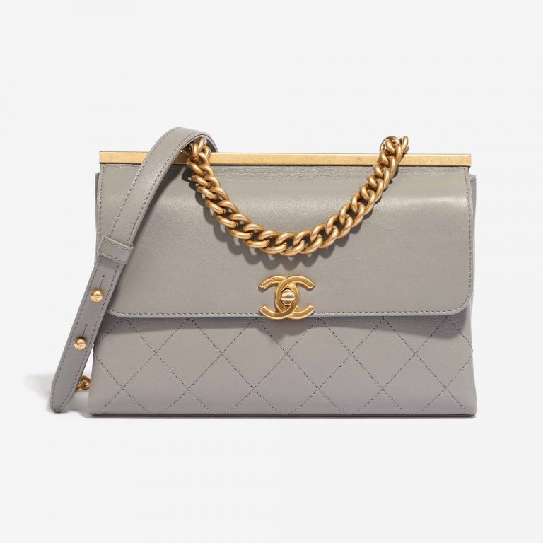 Chanel Timeless Chain Handle Lamb Grey