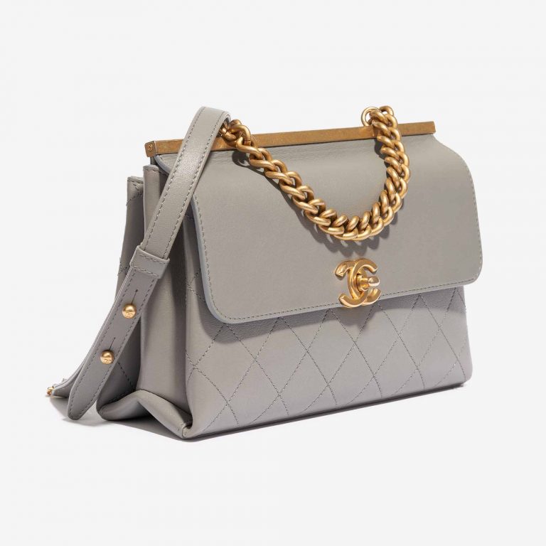 Chanel Timeless Chain Handle Lamb Grey