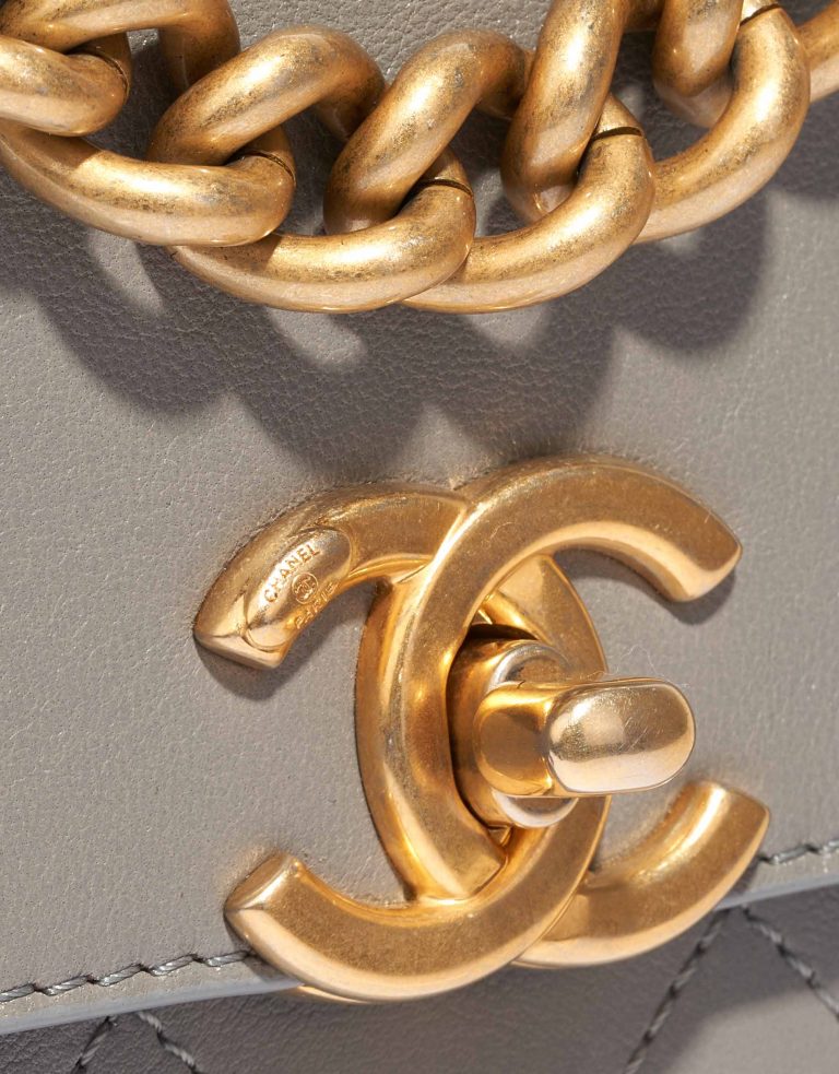 Chanel Timeless Chain Handle Lamb Grey