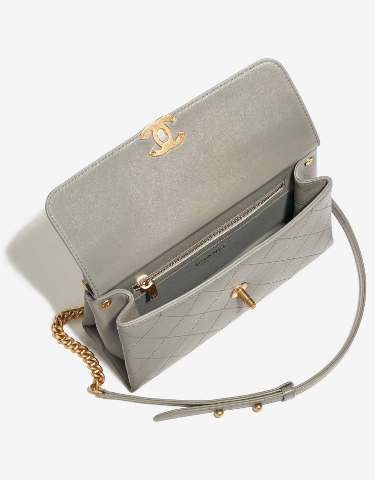Chanel Timeless Chain Handle Lamb Grey