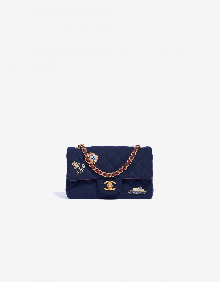 Chanel Timeless Mini Rectangular Calf / Wool Navy