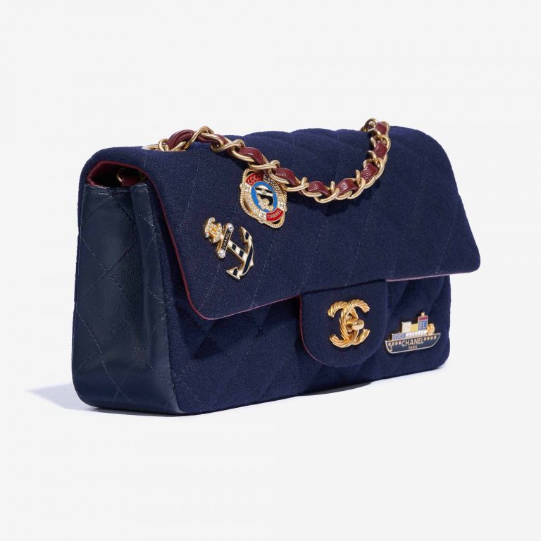 Chanel Timeless Mini Rectangular Calf / Wool Navy
