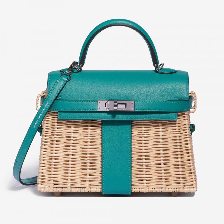Hermès Kelly Picnic 20 Osier / Swift Vert Verone