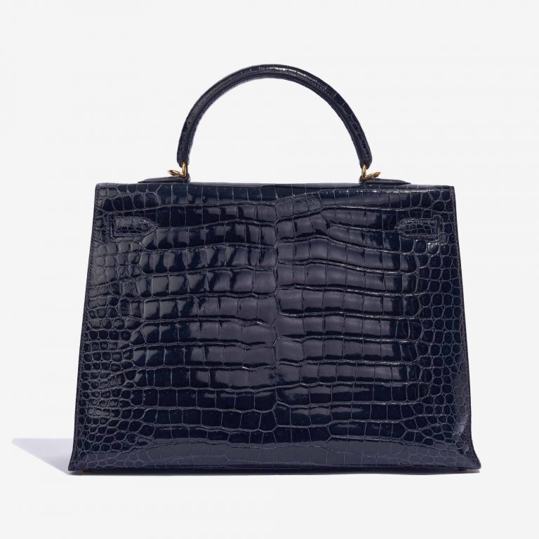 Hermès Kelly 35 Crocodile Porosus Bleu Marine