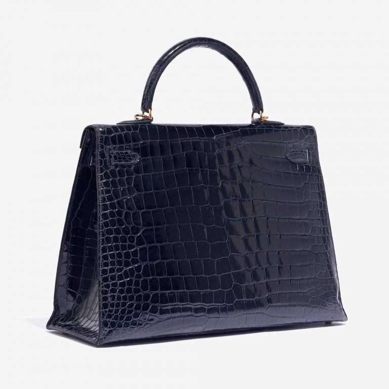 Hermès Kelly 35 Crocodile Porosus Bleu Marine