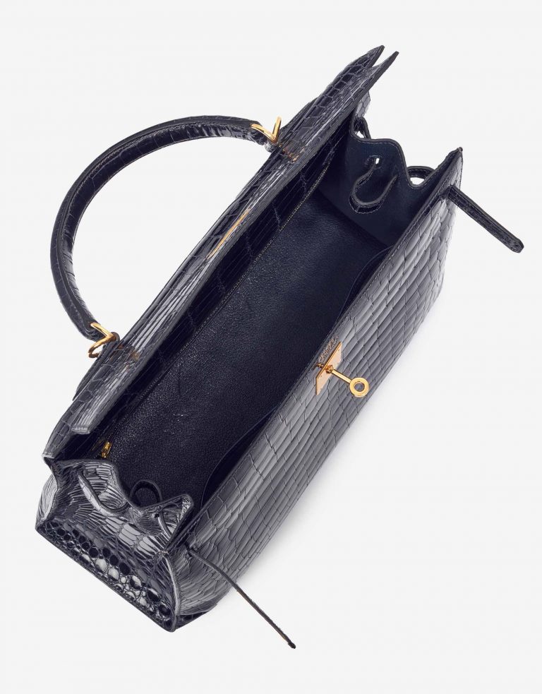 Hermès Kelly 35 Crocodile Porosus Bleu Marine