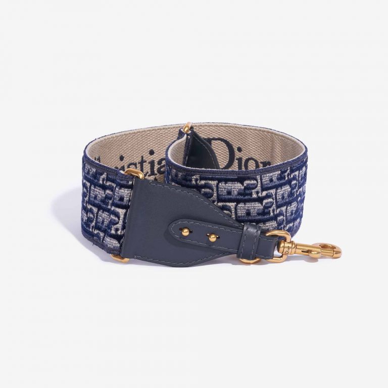Dior Shoulder Strap Oblique Embroidery Blue