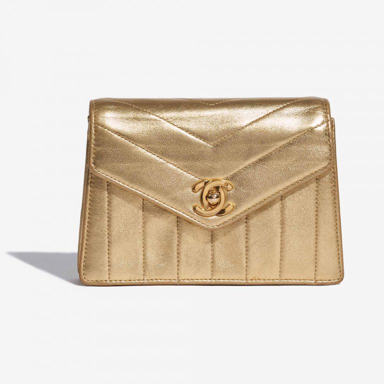 Chanel Vintage Clutch Lamb Gold