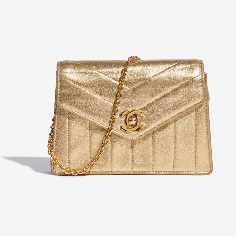 Chanel Vintage Clutch Lamb Gold