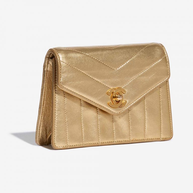 Chanel Vintage Clutch Lamb Gold