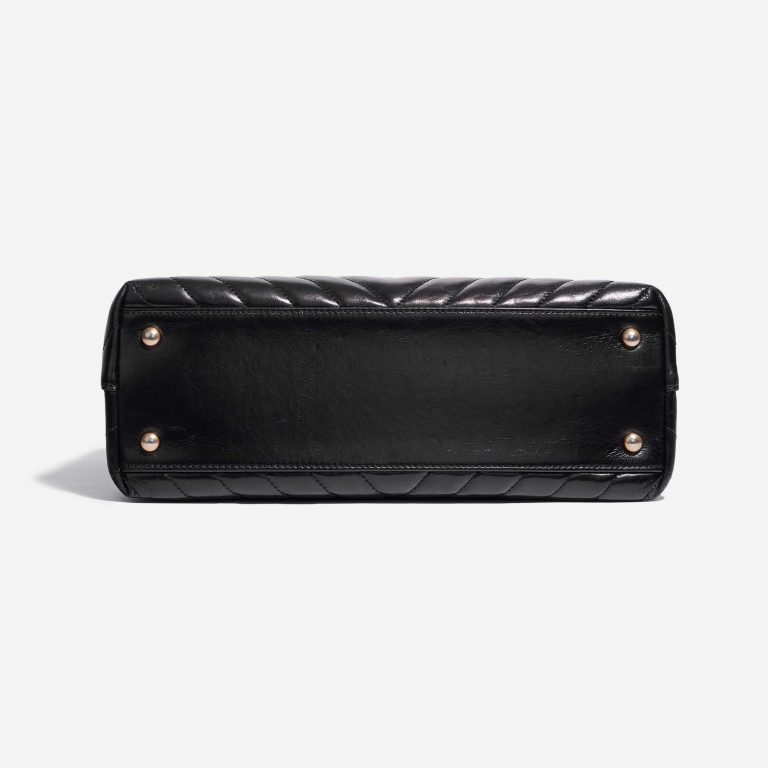 Chanel Handle mittelgroße Tasche Kalbsleder Schwarz