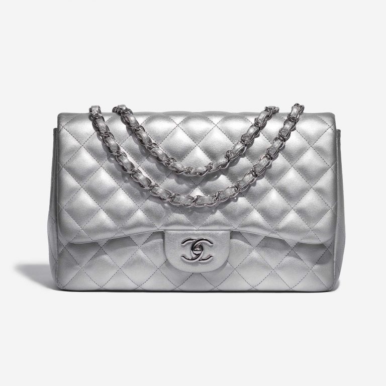 Chanel Timeless Jumbo Lamb Silver