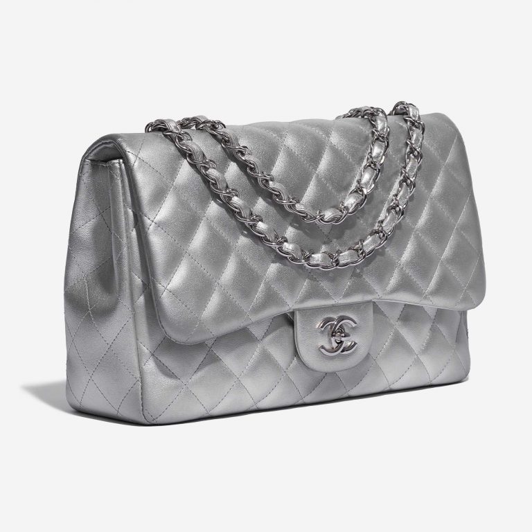 Chanel Timeless Jumbo Lamb Silver