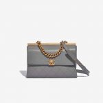 Chanel Timeless Chain Handle Lamb Grey Chanel Timeless Chain Handle Lamb Grey
