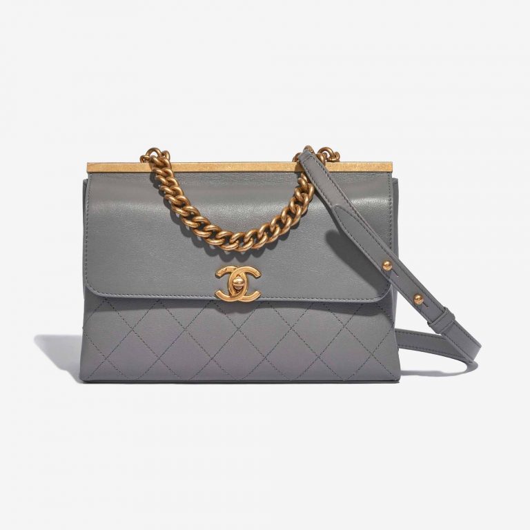 Chanel Timeless Chain Handle Lamb Grey