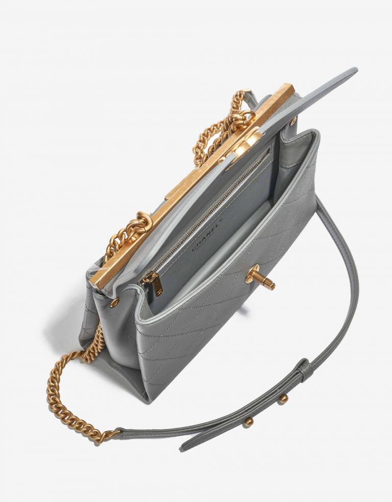 Chanel Timeless Chain Handle Lamb Grey