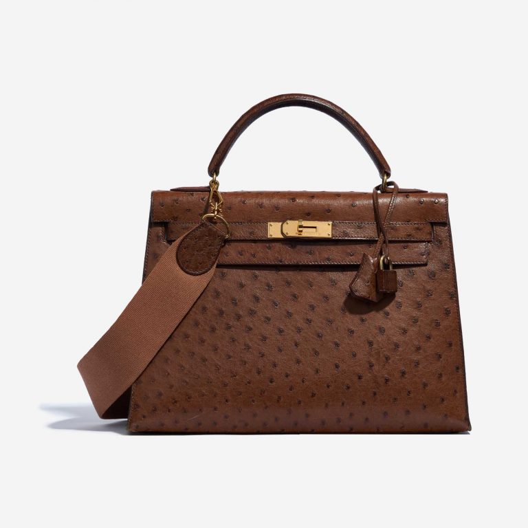 Hermès Kelly 32 Ostrich Marron